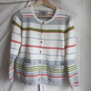 Gudrun Sjoden Lambswool Cardigan multi colored  sz M with tag and bag